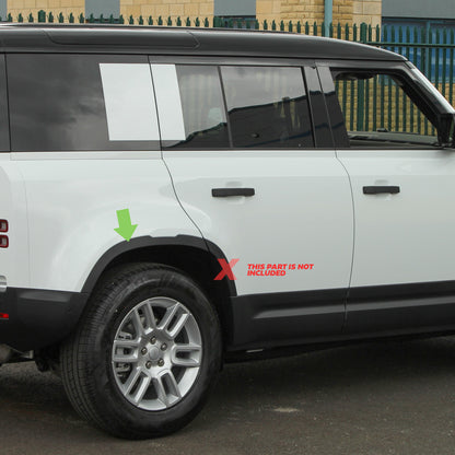 Wheel Arch Section - Standard Width - Rear Right (R3) for Land Rover Defender L663(110 & 130) - Gloss Black