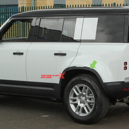 Wheel Arch Section - Standard Width - Rear Left (L3) for Land Rover Defender L663(110 & 130) - Gloss Black