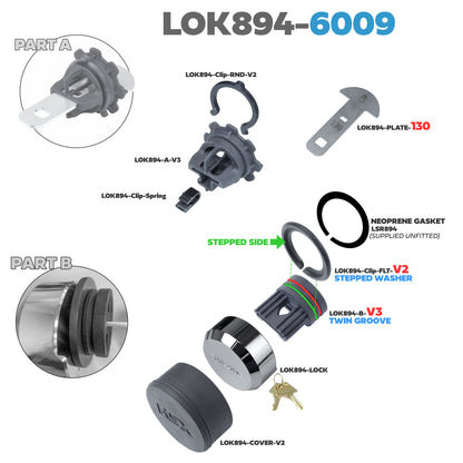 Lock Kit for 6009 Spare Wheel on Land Rover Defender L663