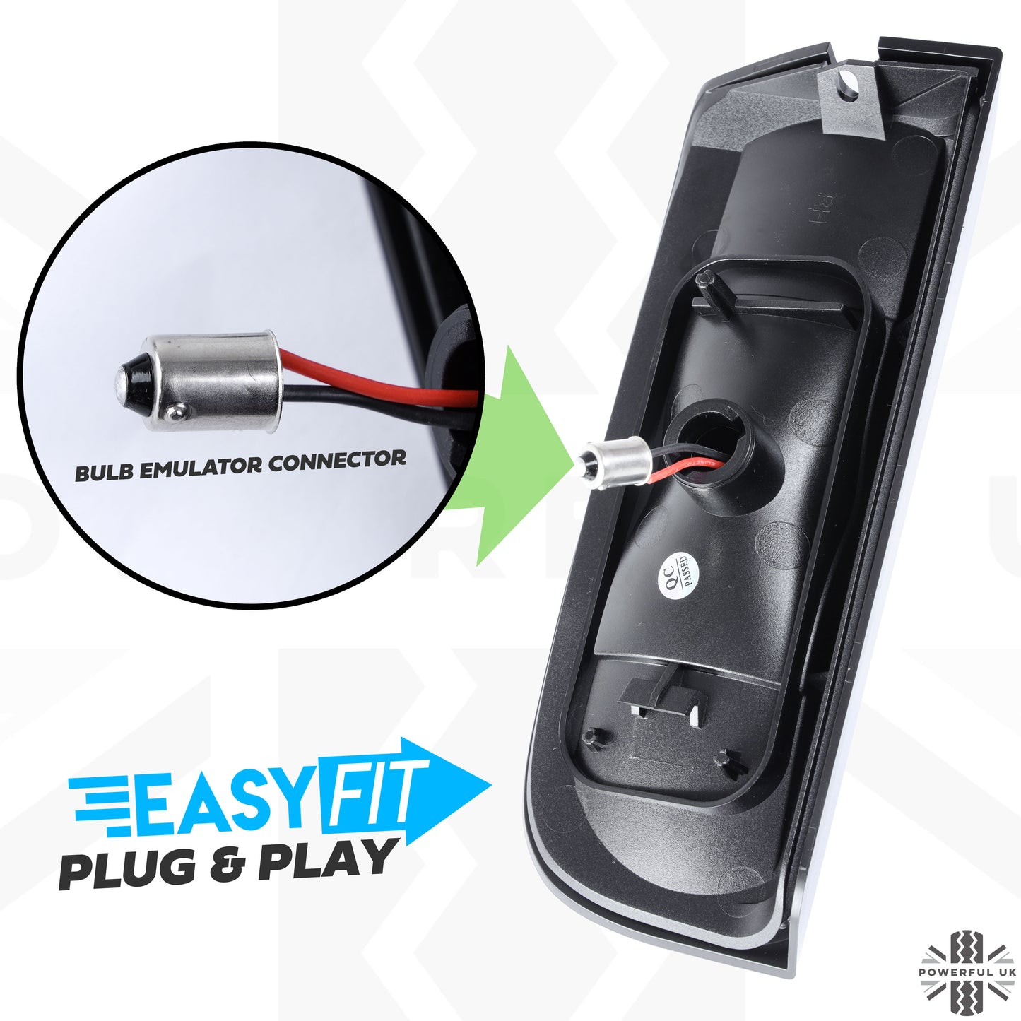 LED Reverse Light Assemblies (Pair) for Range Rover L322 - Clear Lens