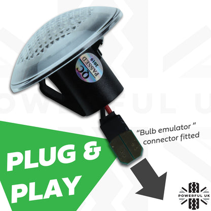 LED Dynamic Sweep Side Repeaters for Range Rover L322 (Pair) - Clear