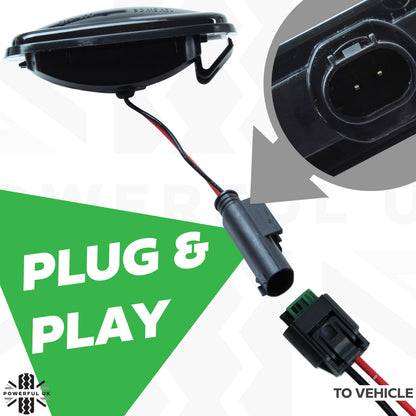 Side Repeaters (Pair) - LED - Clear - for Land Rover Freelander 1