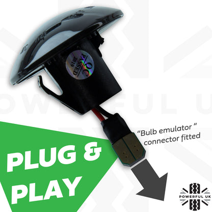 "Dynamic Starburst" LED Side Repeaters (Pair) for Range Rover L322 - Smoked