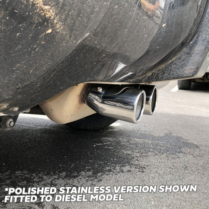 Exhaust Tips for Land Rover Defender L663 (for 55mm exhaust) - Technical Black (for DIESEL)