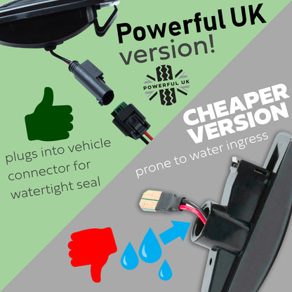Side Repeaters (Pair) - LED - Clear - for Land Rover Freelander 1