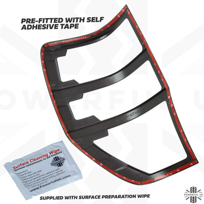 Rear Light Covers - Satin Black - for Ford Ranger 2012 on