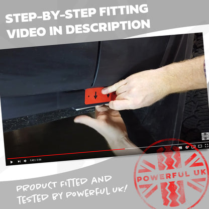 Jacking Point Marker Plate Kit - RED - for Land Rover Defender L663