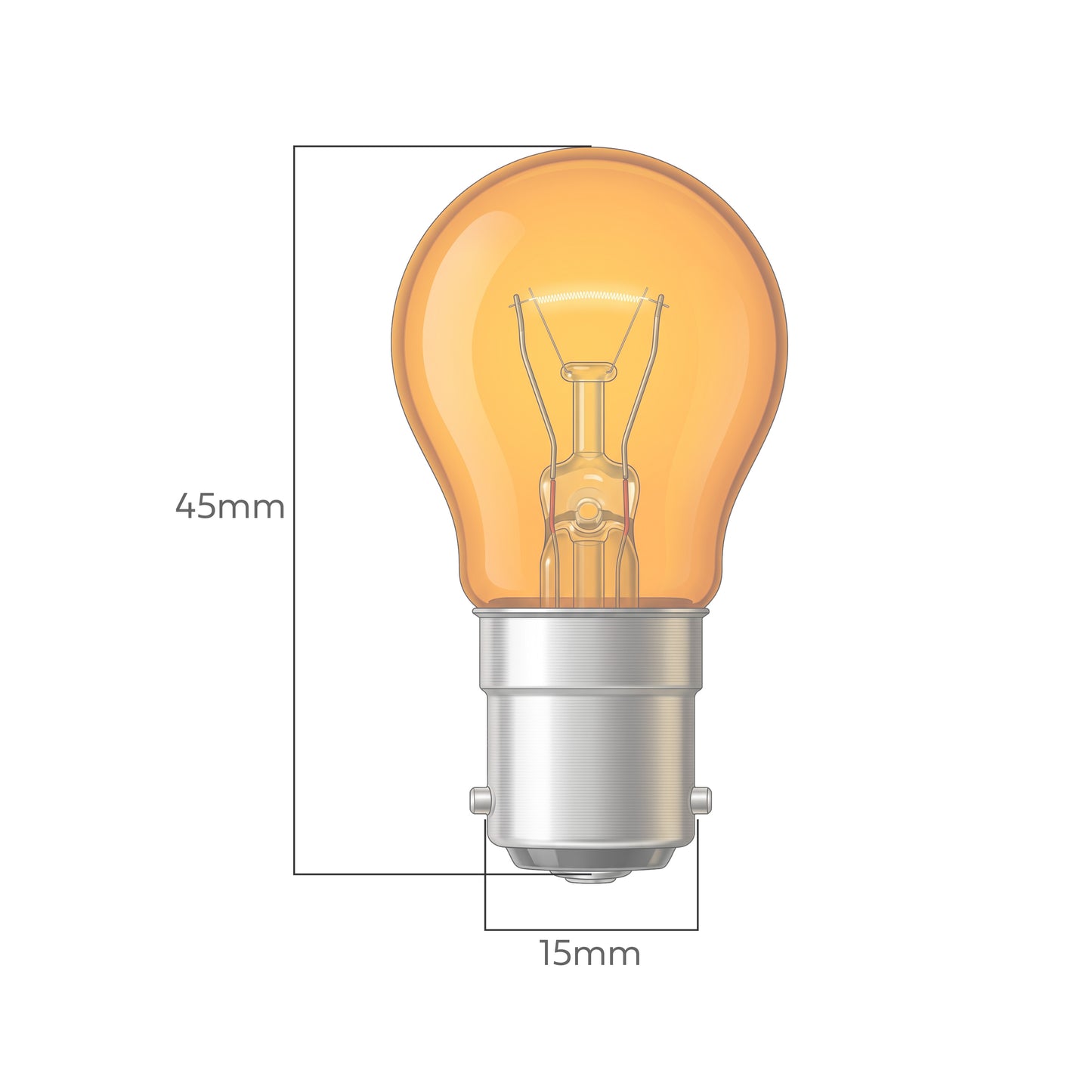 2x Hella AMBER Indicator Bulbs (Offset Pins)