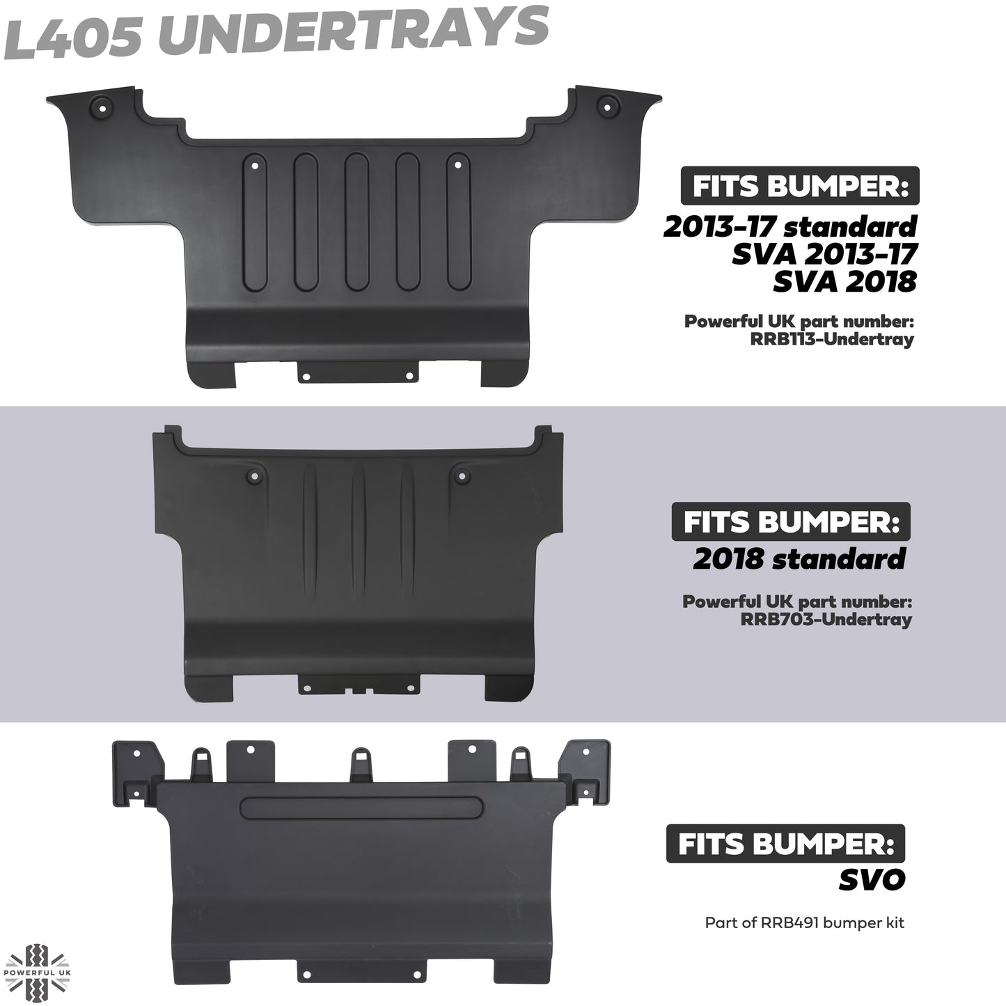 Rear Undertray for Range Rover L405 2013-17 - Genuine