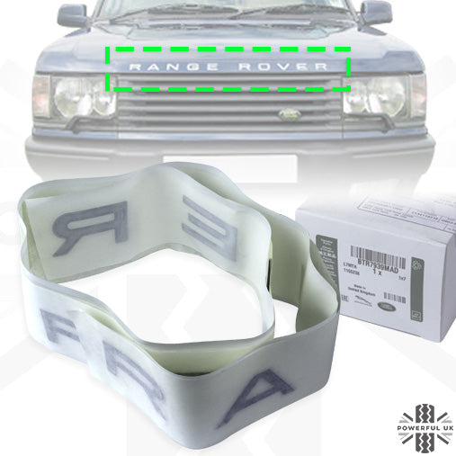 Genuine Bonnet Lettering for Range Rover P38 - Silver