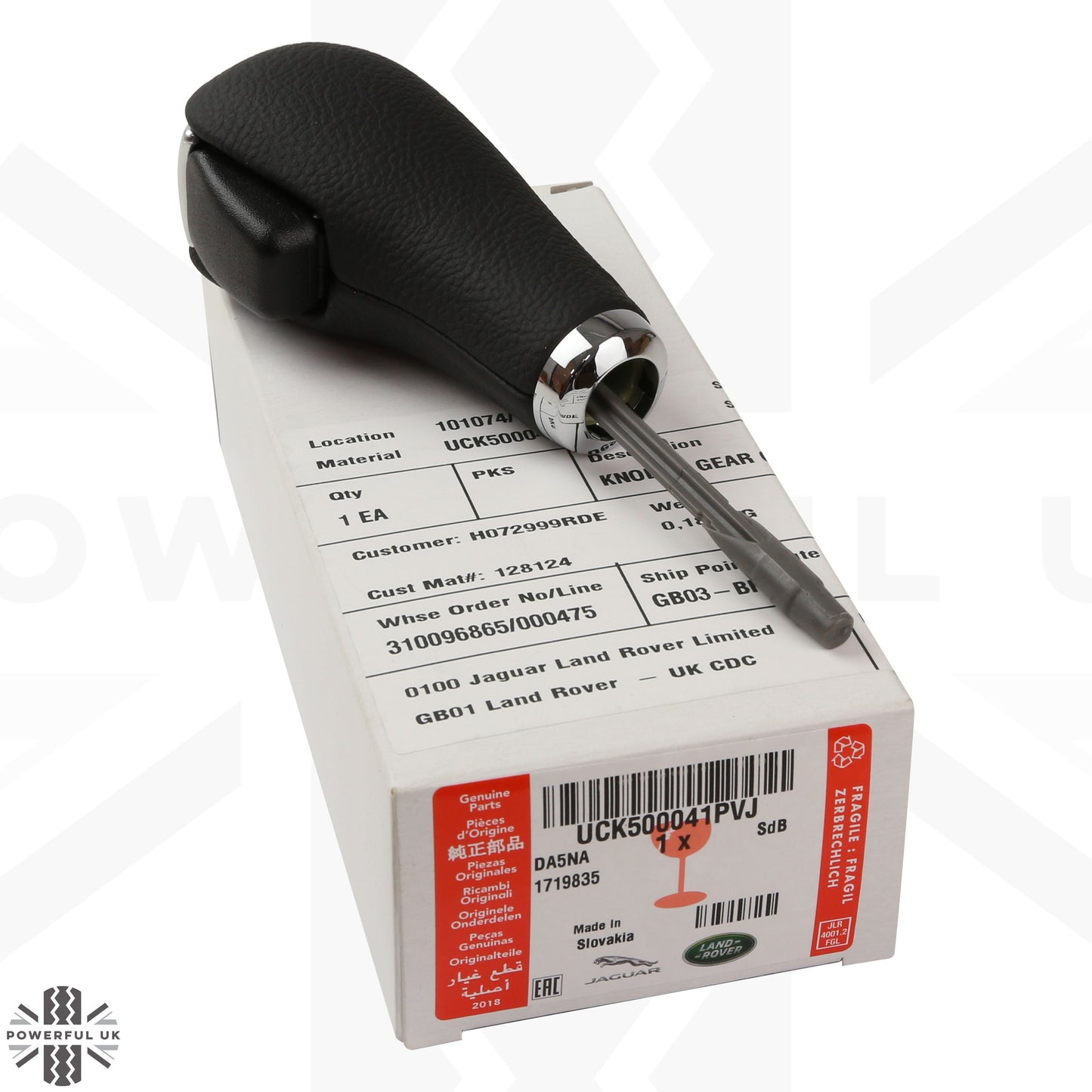 Leather Gear Knob with Carbon Effect Insert for Range Rover Sport L320 2005-09