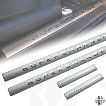 Inner Sill Inserts Stainless Steel - 'SUPERCHARGED' for Range Rover Sport