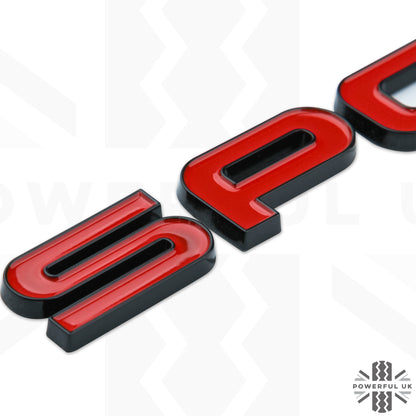 SPORT Lettering - Black & Red for Range Rover Sport L494 Tailgate