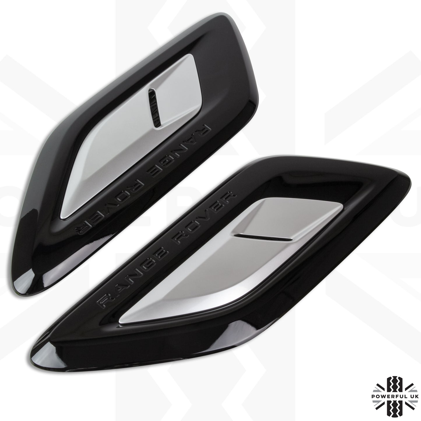 Bonnet Vents (2018) - Genuine - Gloss Black + Silver for Range Rover Sport
