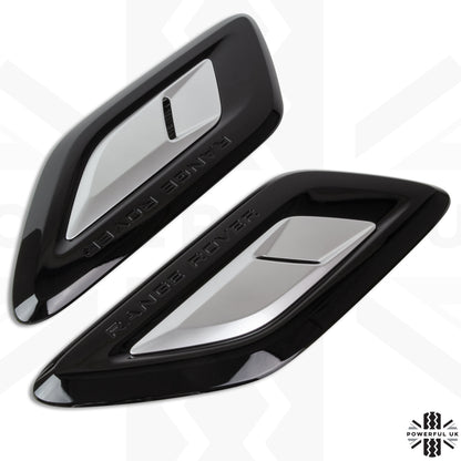 Bonnet Vents (2018) - Genuine - Gloss Black + Silver for Range Rover Sport