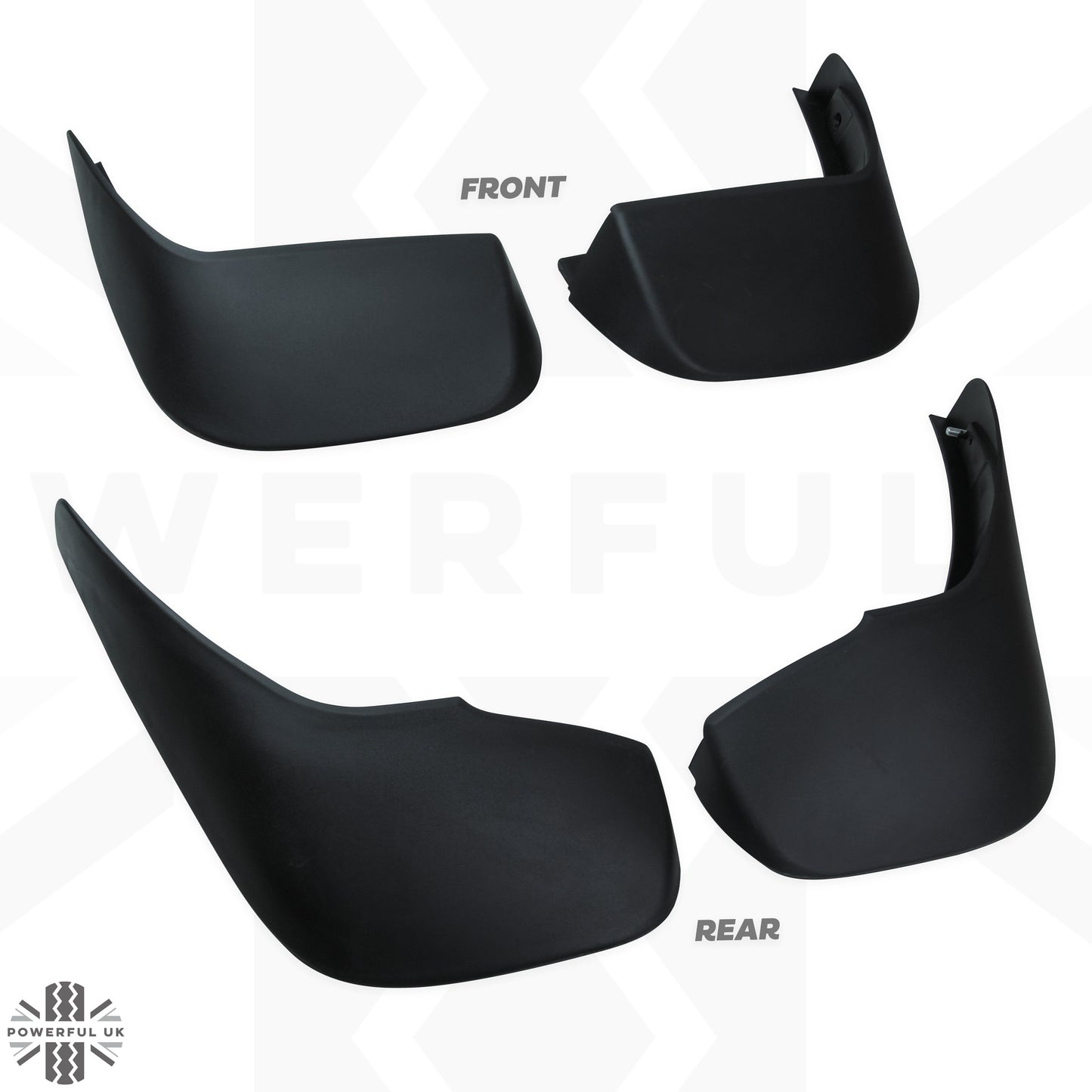 Front & Rear Mudflap Kit for Range Rover Sport L494 WITHOUT Side Steps