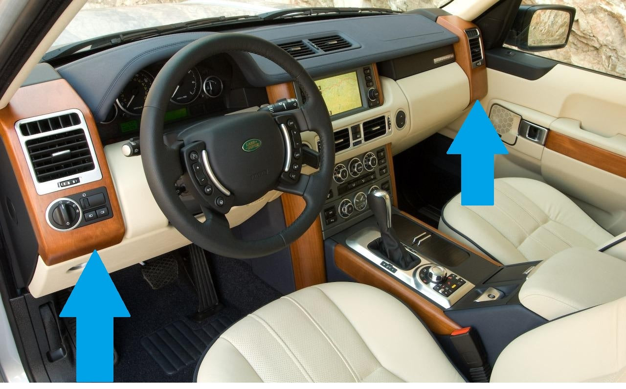 Cherry Dash End Panels for Range Rover L322 - LHD