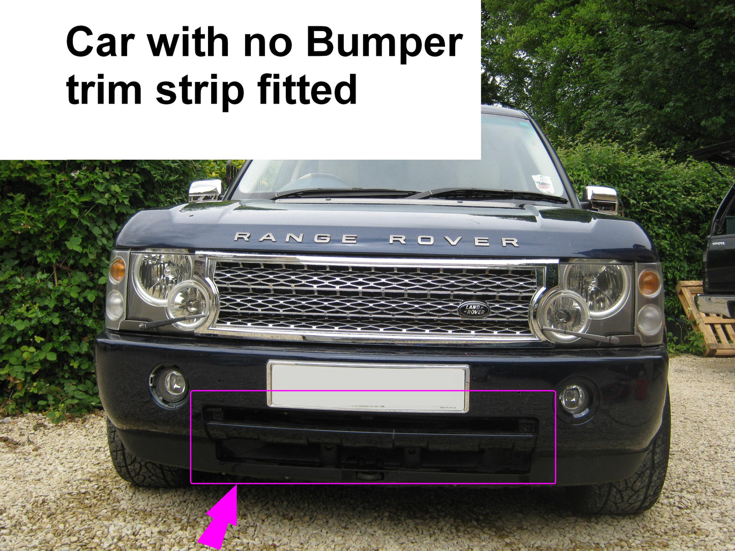 Front Bumper Strip - Chrome for Range Rover L322