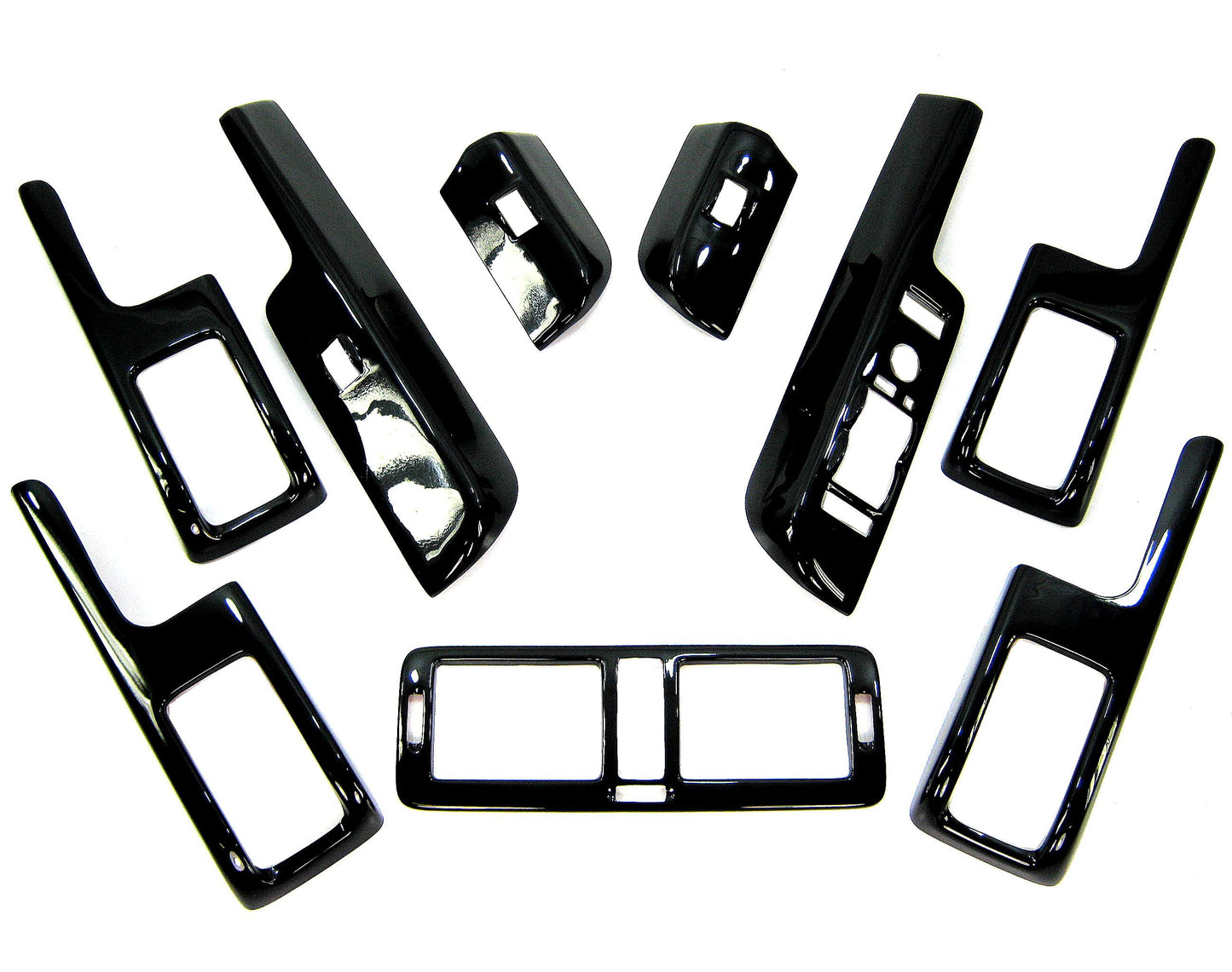 Interior Fascia Cover Kit (9pc)  for Range Rover L322 - Black Piano