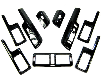 Interior Fascia Cover Kit (9pc)  for Range Rover L322 - Black Piano