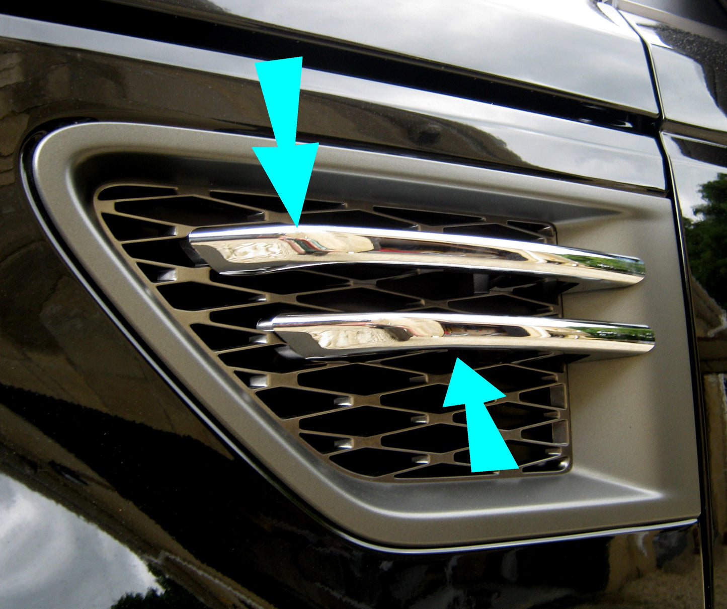 Side Vent Blade Covers (4pc) - Chrome for Range Rover Sport 2010