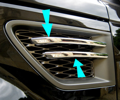 Side Vent Blade Covers (4pc) - Chrome for Range Rover Sport 2010