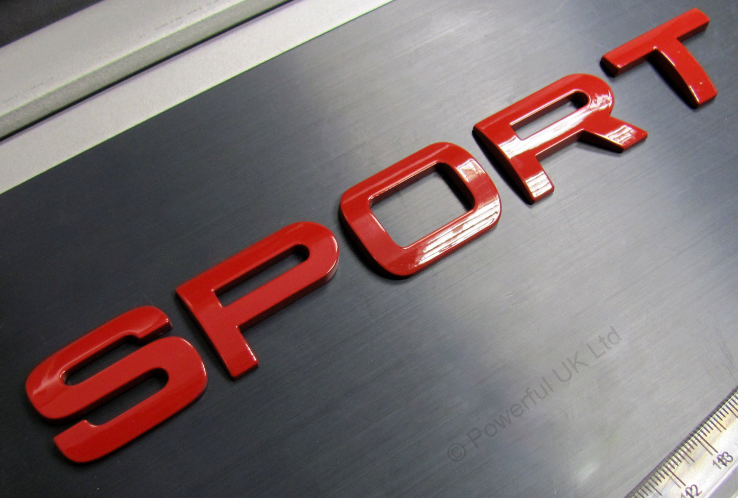 Red Tailgate Lettering - SPORT - for Range Rover Sport