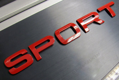 Red Tailgate Lettering - SPORT - for Range Rover Sport