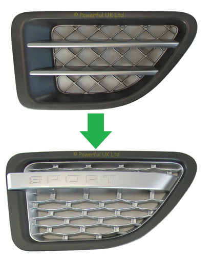 Side Vents - Grey/Silver/Silver for Range Rover Sport 2005