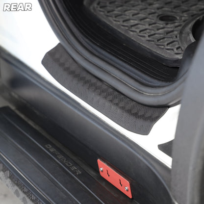 4x Chequer Plate Door Scuff Plates for Land Rover Defender L663 (4 door)