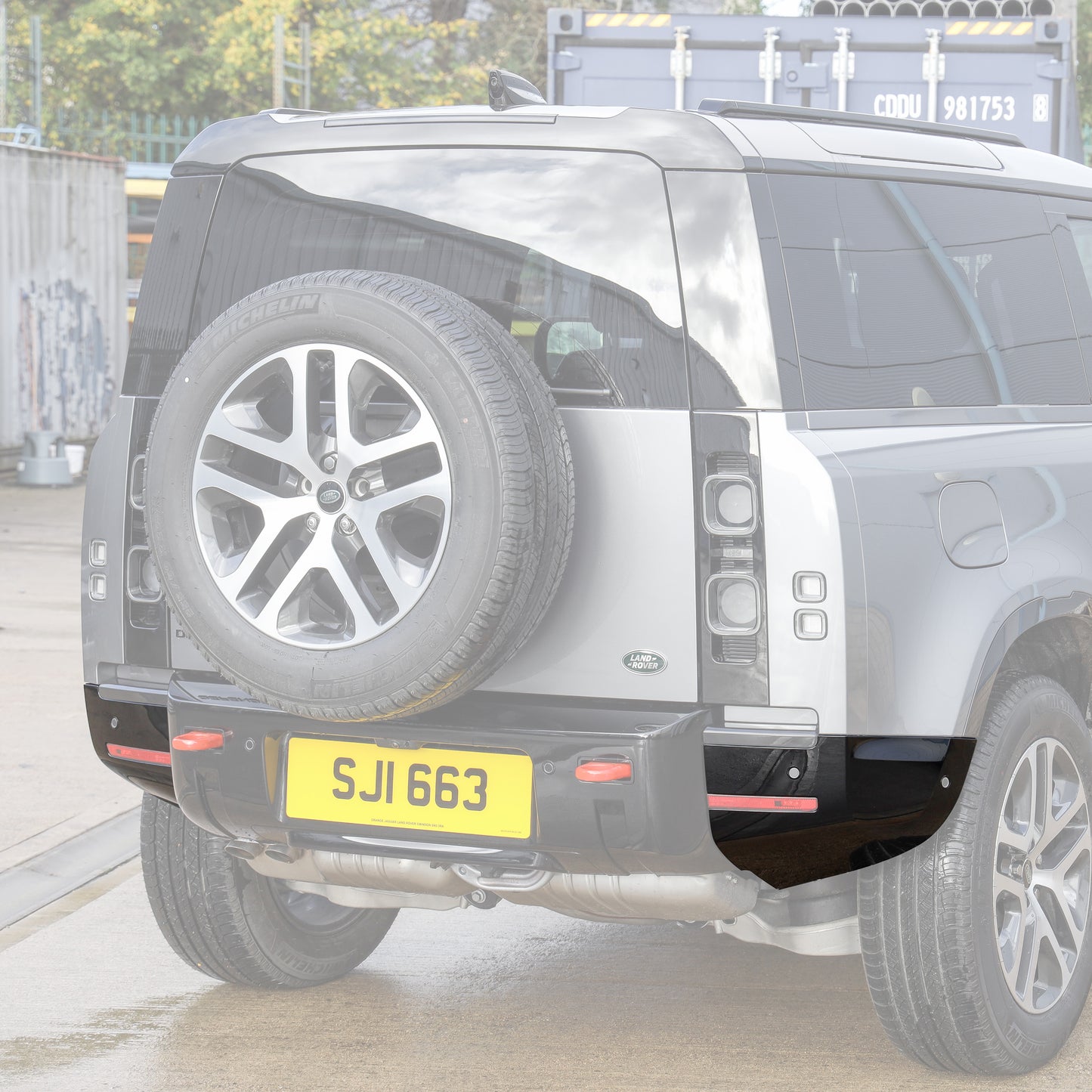 Rear Bumper Corner for Land Rover Defender L663 in Gloss Black - LEFT