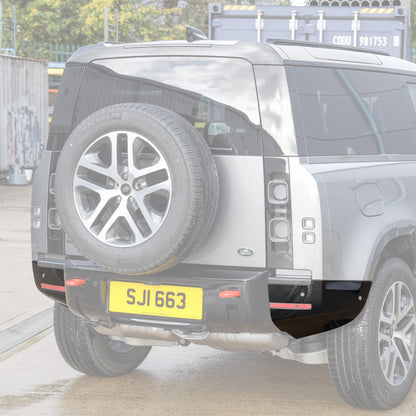 Rear Bumper Corner for Land Rover Defender L663 in Gloss Black - LEFT