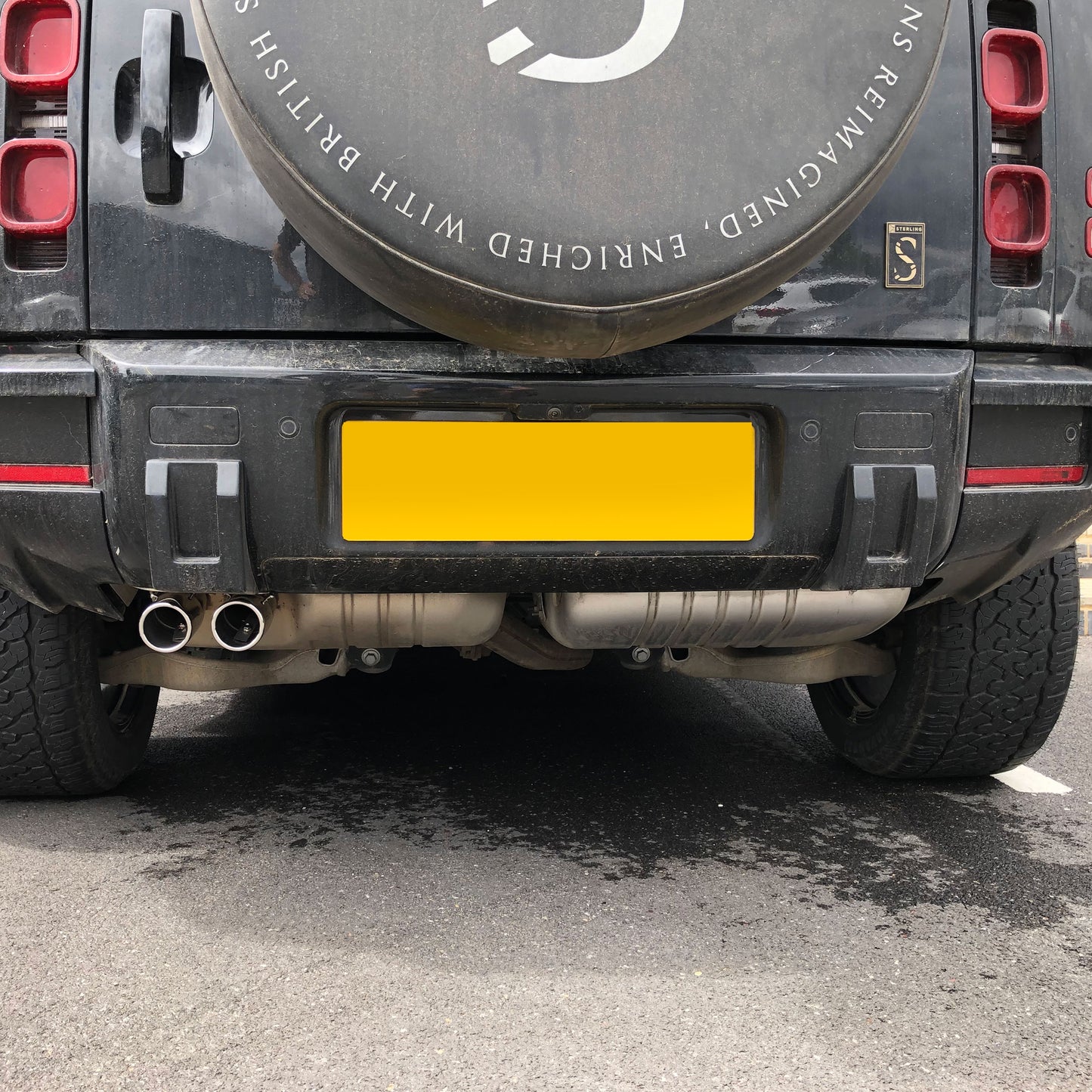Exhaust Tips for Land Rover Defender L663 (for 55mm exhaust) - Technical Black (for DIESEL)