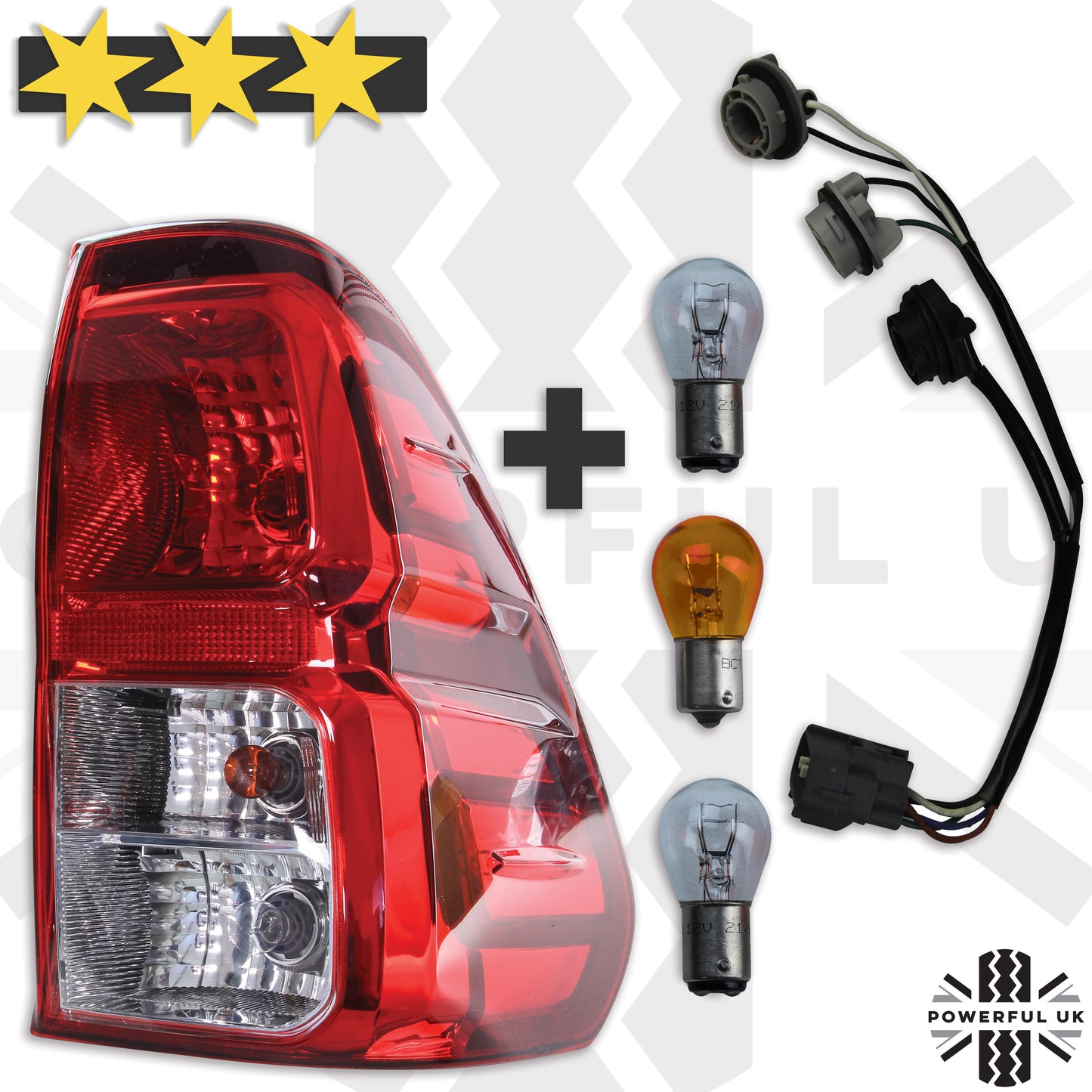 Rear Light inc Loom+Bulbs - Asia Spec - RH - Toyota Hilux Mk8 Revo (2016 on)