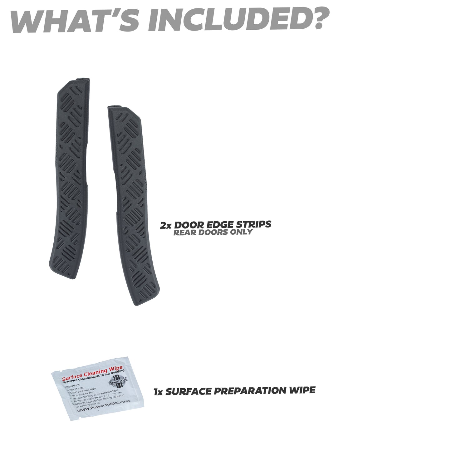 2pc Rear Door Edge Protection Strips for Land Rover Defender L663 110/130