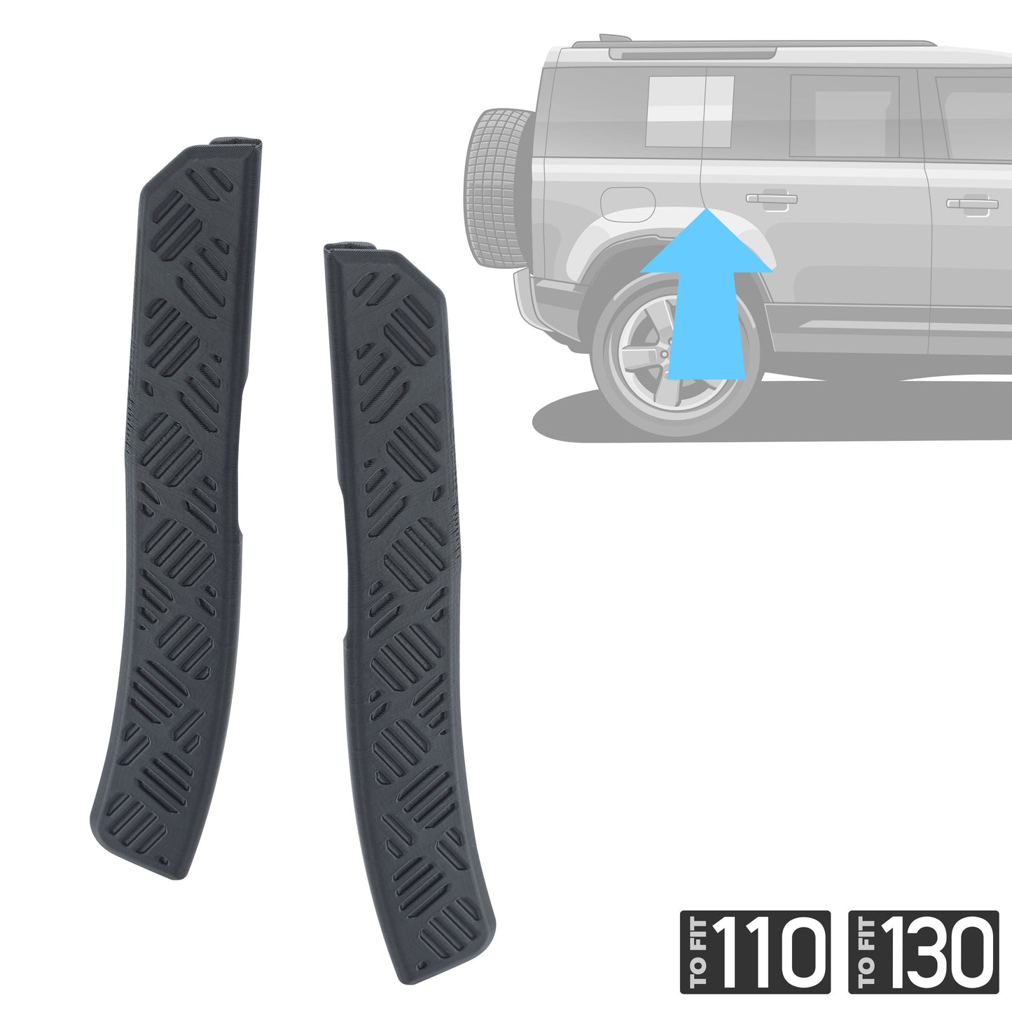 2pc Rear Door Edge Protection Strips for Land Rover Defender L663 110/130