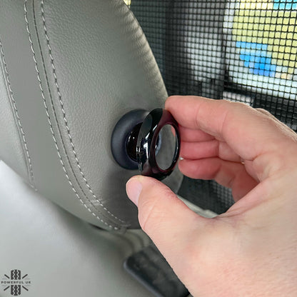 Rear Seat Headrest Button Covers for Land Rover Defender L663 - Gloss Black