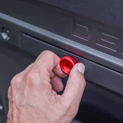 Warning Triangle Hatch Knobs for Land Rover Defender L663 - Red