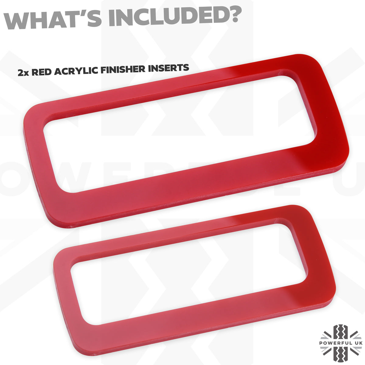 Rear Bumper Tow Loop Finisher Inserts - RED - for Land Rover Defender L663