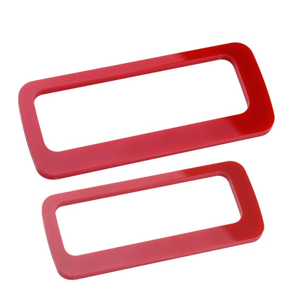 Rear Bumper Tow Loop Finisher Inserts - RED - for Land Rover Defender L663