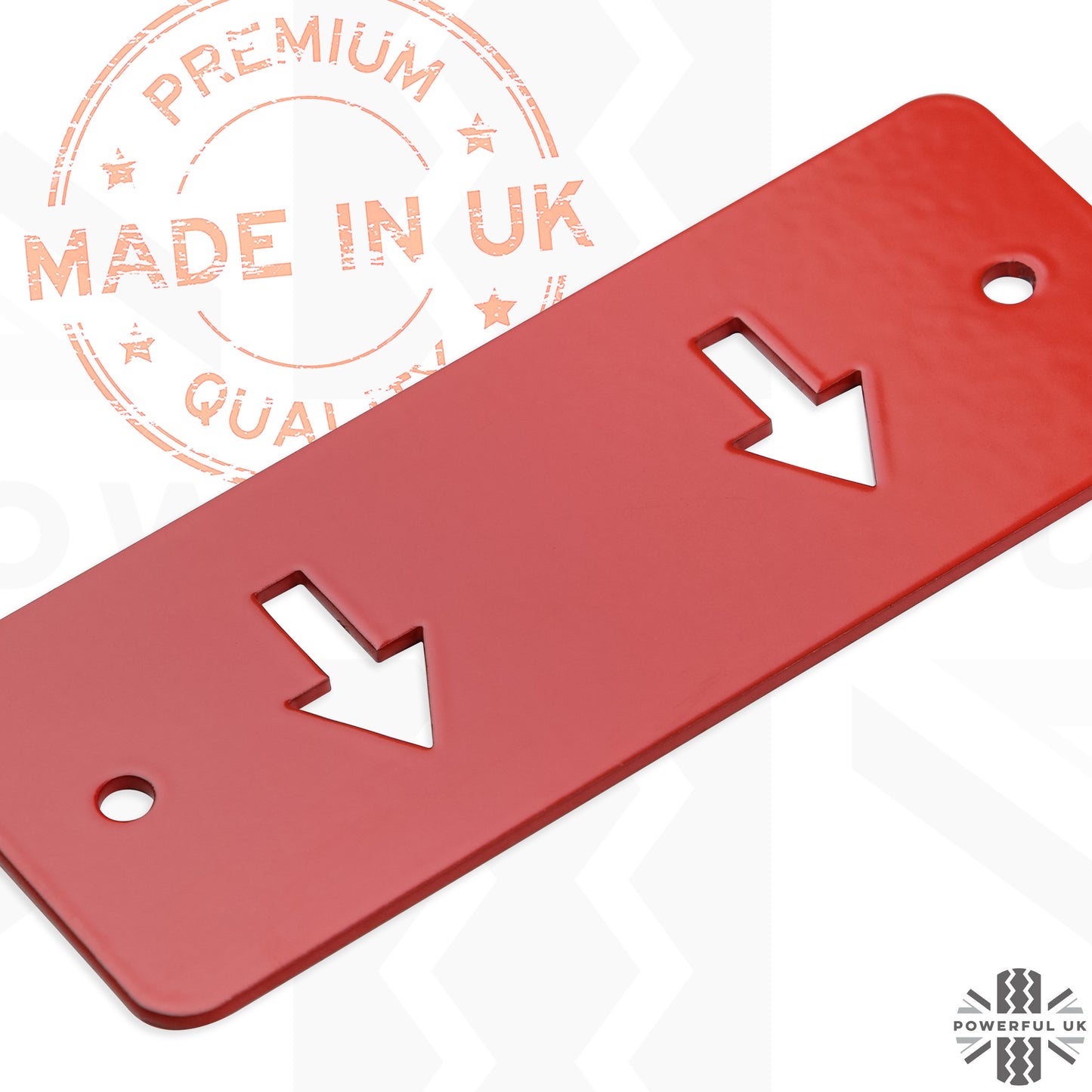 Jacking Point Marker Plate Kit - RED - for Land Rover Defender L663