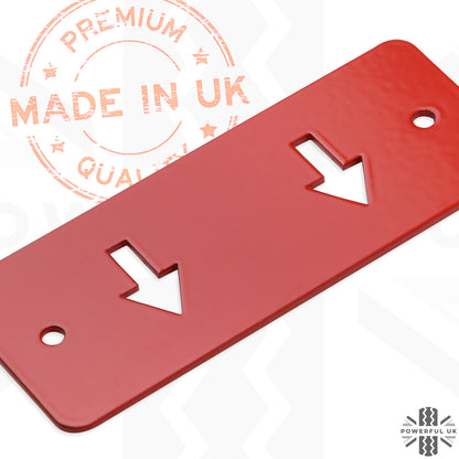 Jacking Point Marker Plate Kit - RED - for Land Rover Defender L663