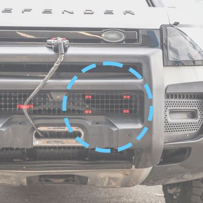 Winch Access Panel Kit for Land Rover Defender L663 - with Red clips