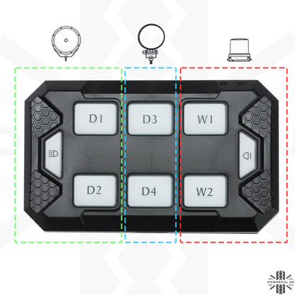 Auxiliary Light Controller Box & Remote (Bluetooth)