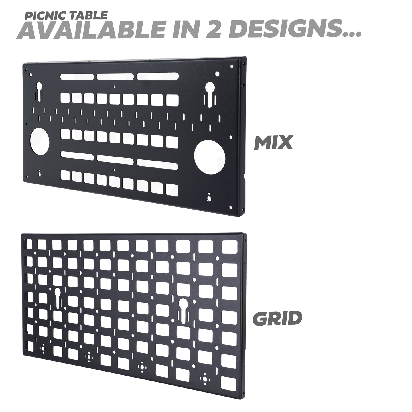 Tailgate Folding Picnic TABLE KIT for Land Rover Defender L663 - Grid Design