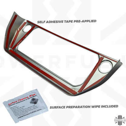 Centre Dash Cover Trim - Silver - for Land Rover Defender L663