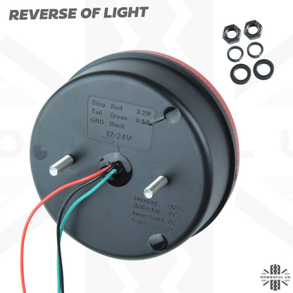 LED Round Stop/Tail Lights 90/95mm - PAIR