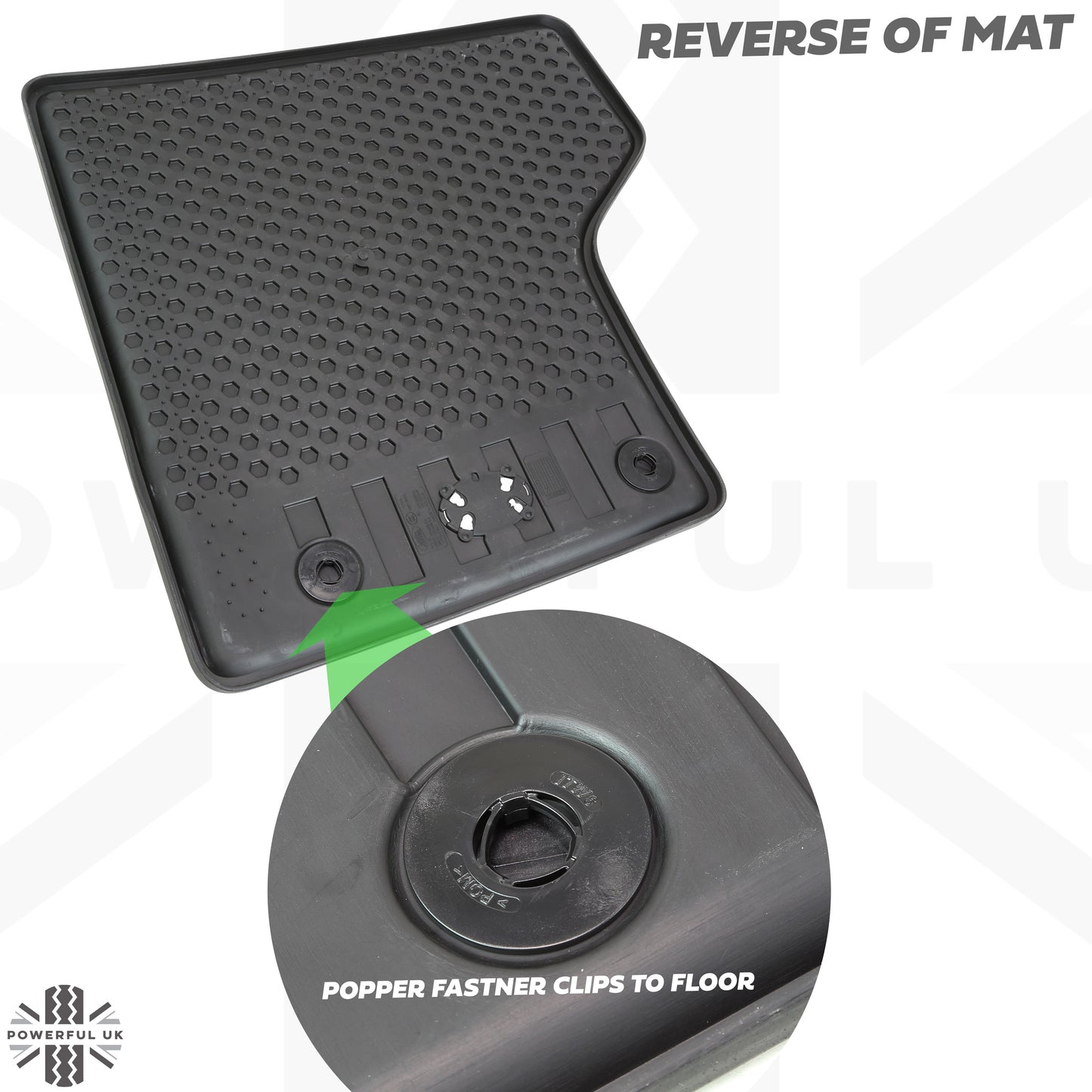 Rubber Floor Mat Set - Genuine - for Land Rover Defender L663 (90 models) - RHD