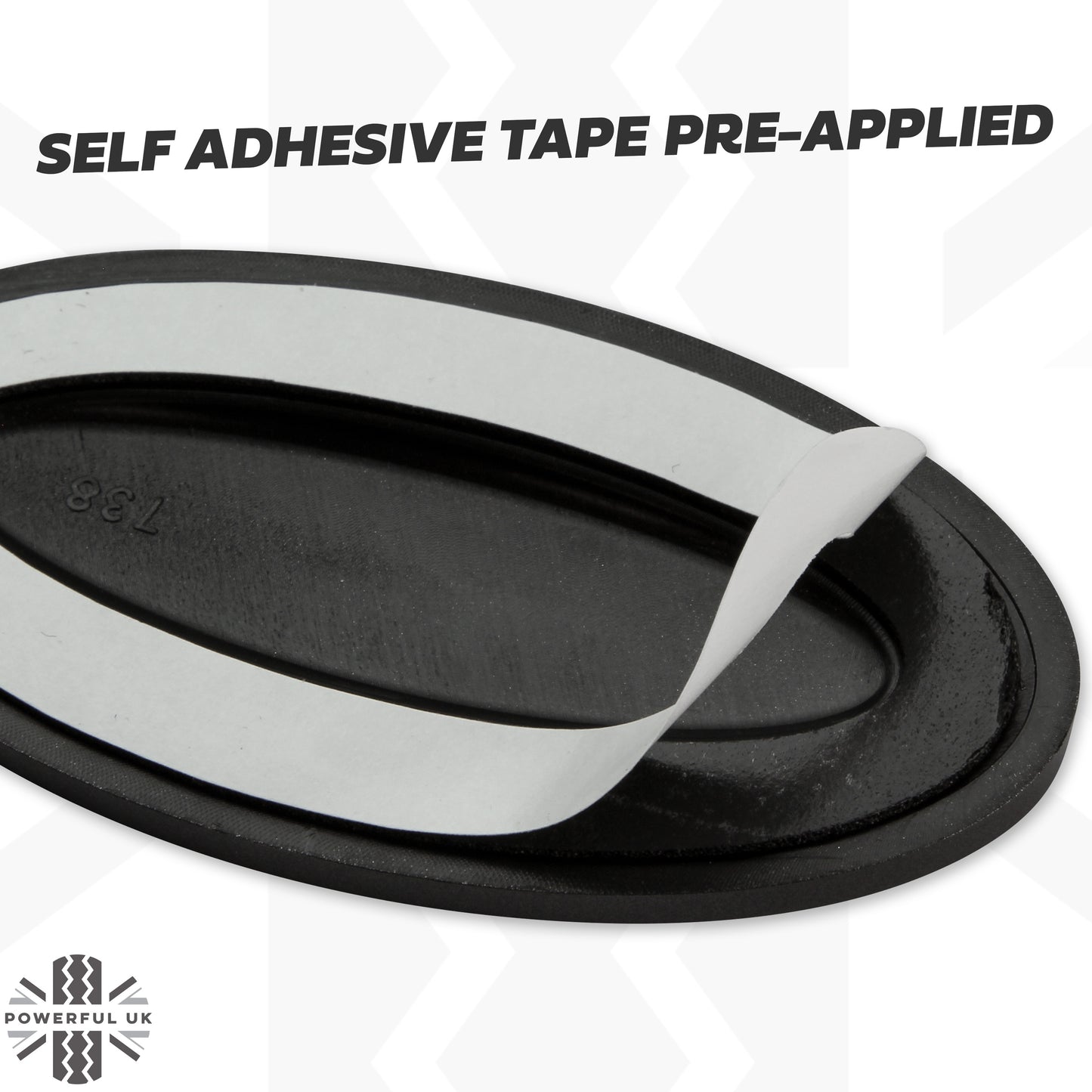 Black & Silver Badge on Red Plinth for Land Rover Defender L663