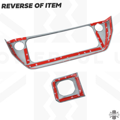 2pc Centre Console Dash Cover Kit in Gloss Black for Land Rover Defender L663